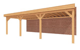 SUBLIME veranda bouwpakket plat dak 800x350 cm Douglas blank YARD Outdoor