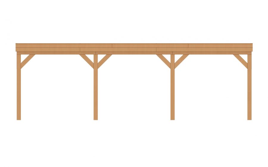 YARD Outdoor SUBLIME veranda plat dak 800x350 cm Douglas blank