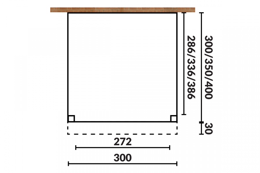 YARD Outdoor SUBLIME veranda plat dak 300x400 cm Douglas blank