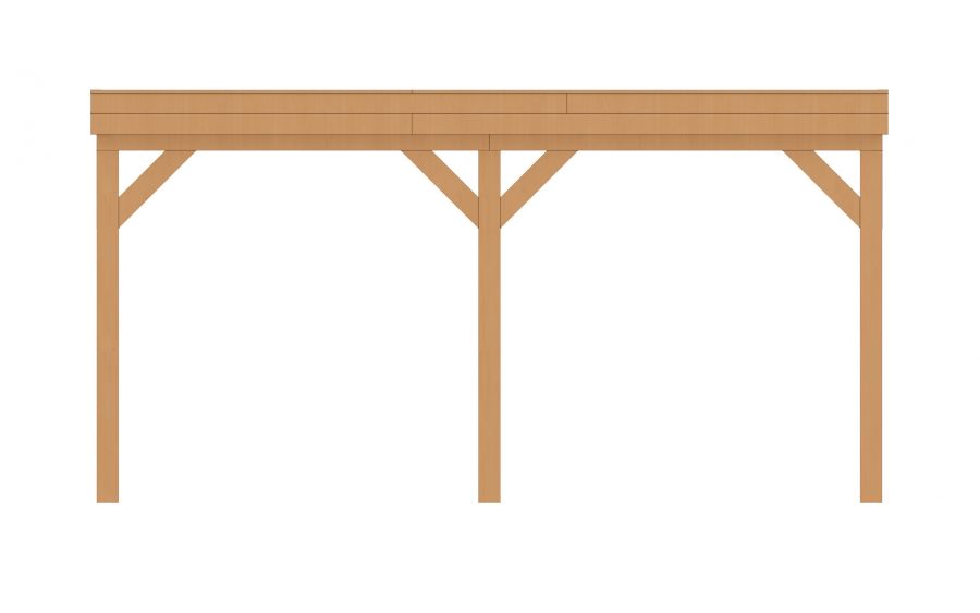 YARD Outdoor SUBLIME veranda plat dak 500x400 cm Douglas blank