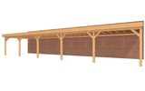 Aanbouwveranda platdak 1500 x 400cm YARD Outdoor Sublime