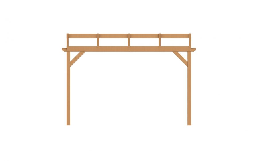 YARD Outdoor OBLIQUE veranda schuin dak 400x300 cm Douglas blank