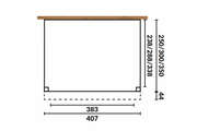 YARD Outdoor OBLIQUE veranda schuin dak 400x300 cm Douglas blank