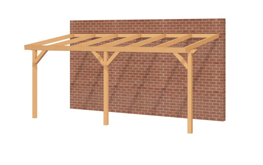 YARD Outdoor OBLIQUE veranda schuin dak 600x300 cm Douglas blank