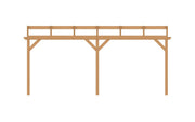 YARD Outdoor OBLIQUE veranda schuin dak 600x300 cm Douglas blank