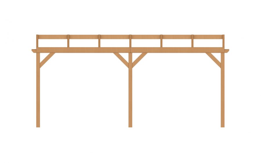 YARD Outdoor OBLIQUE veranda schuin dak 600x300 cm Douglas blank
