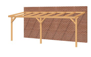 YARD Outdoor OBLIQUE veranda schuin dak 700x300 cm Douglas blank