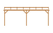 YARD Outdoor OBLIQUE veranda schuin dak 700x300 cm Douglas blank
