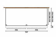 YARD Outdoor OBLIQUE veranda schuin dak 700x300 cm Douglas blank