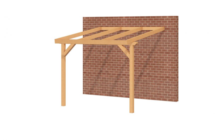 YARD Outdoor OBLIQUE Veranda Schuin dak 300x350 cm Douglas