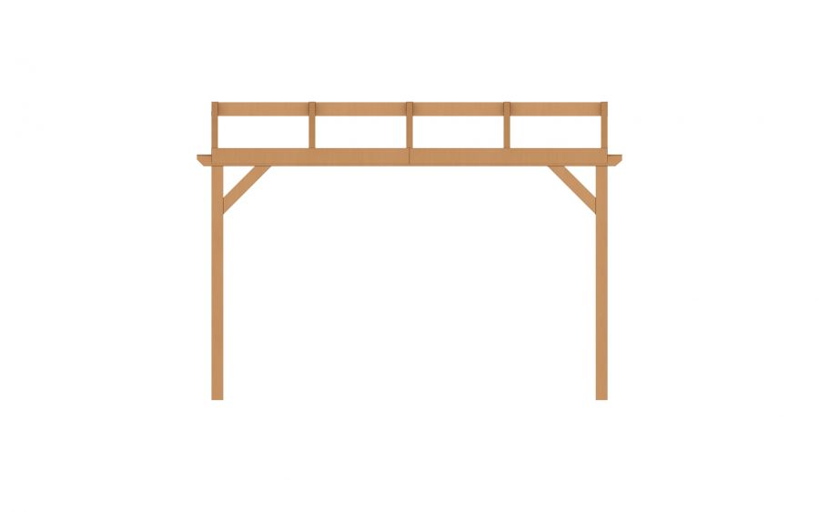 YARD Outdoor OBLIQUE veranda schuin dak 400x350 cm Douglas blank