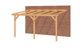 OBLIQUE veranda bouwpakket schuin dak 500x350 cm Douglas blank YARD Outdoor