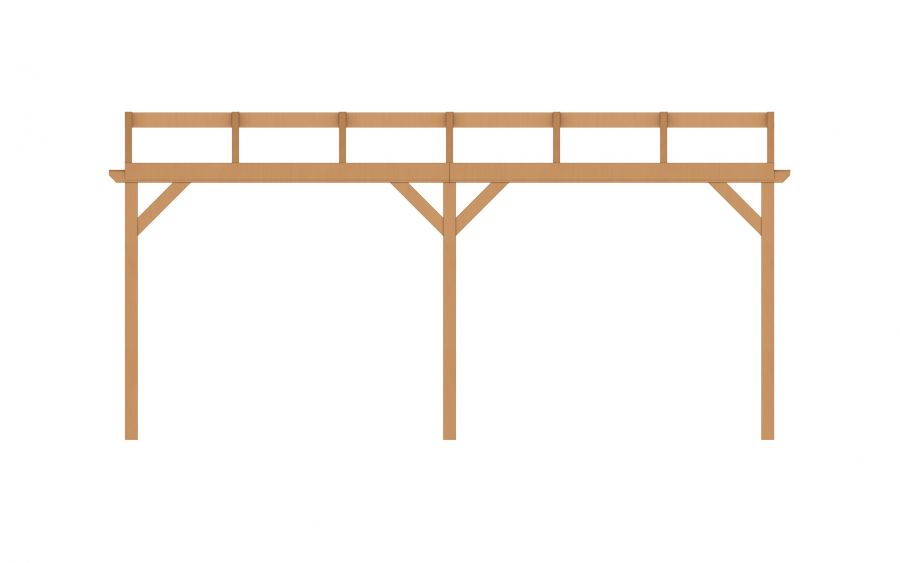 YARD Outdoor OBLIQUE veranda schuin dak 600x350 cm Douglas blank