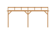 YARD Outdoor OBLIQUE veranda schuin dak 600x350 cm Douglas blank