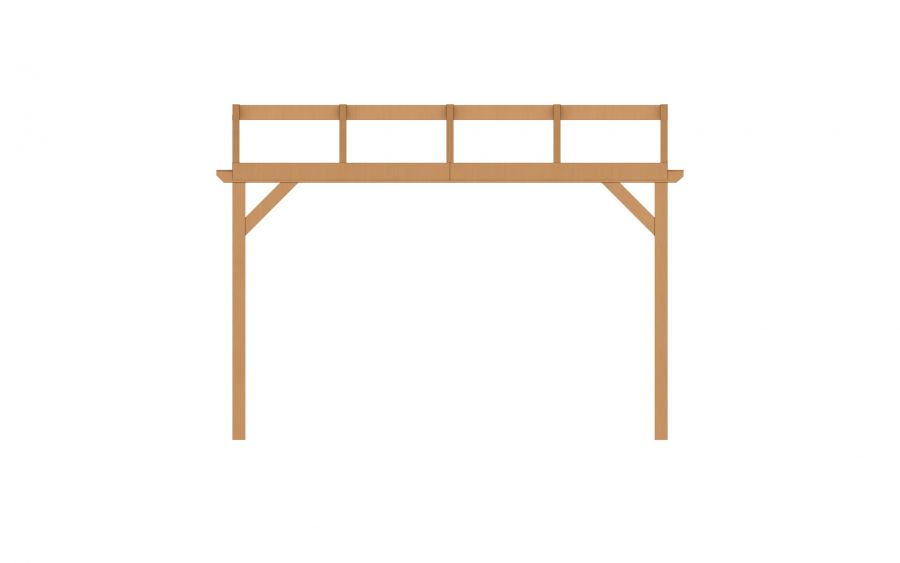 YARD Outdoor OBLIQUE veranda schuin dak 400x400 cm Douglas blank