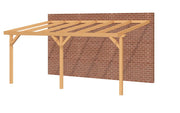 YARD Outdoor OBLIQUE veranda schuin dak 600x400 cm Douglas blank