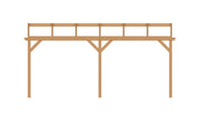YARD Outdoor OBLIQUE veranda schuin dak 600x400 cm Douglas blank