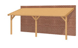 OBLIQUE Veranda bouwpakket Schuin dak 700x300 cm Douglas blank dakbeplanking YARD Outdoor