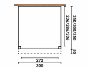 YARD Outdoor OBLIQUE Veranda Schuin dak 300x400 cm Douglas blank dakbeplanking