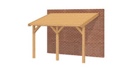 YARD Outdoor OBLIQUE Veranda Schuin dak 400x400 cm Douglas blank dakbeplanking