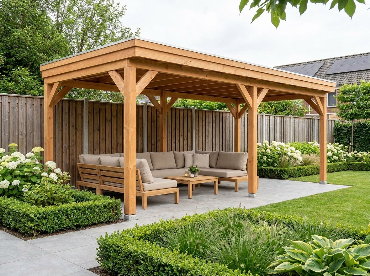 EASYLINE overkapping bouwpakket 700x300 cm Douglas blank YARD Outdoor