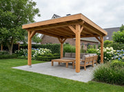 OBLIQUE veranda bouwpakket schuin dak 400x400 cm Douglas blank YARD Outdoor