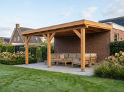 OBLIQUE veranda bouwpakket schuin dak 500x350 cm Douglas blank YARD Outdoor
