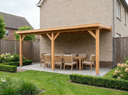 OBLIQUE veranda bouwpakket schuin dak 700x300 cm Douglas blank YARD Outdoor