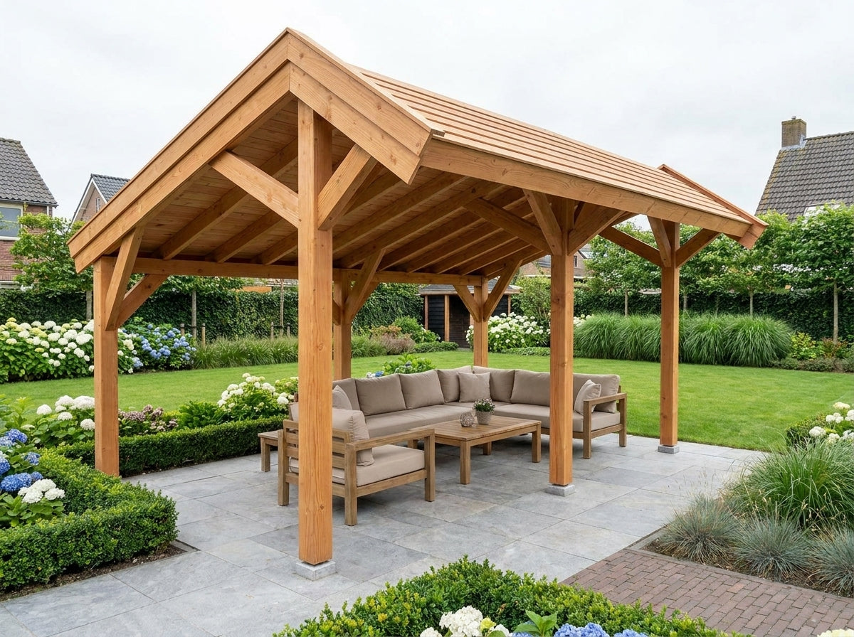 SUBLIME overkapping bouwpakket kapschuurdak 500x250 cm Douglas blank YARD Outdoor