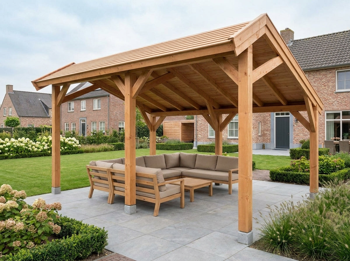 SUBLIME overkapping bouwpakket kapschuurdak 750x300 cm Douglas blank YARD Outdoor