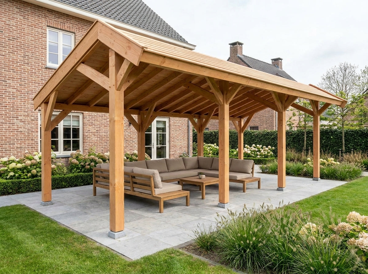 SUBLIME overkapping bouwpakket kapschuurdak 800x250 cm Douglas blank YARD Outdoor