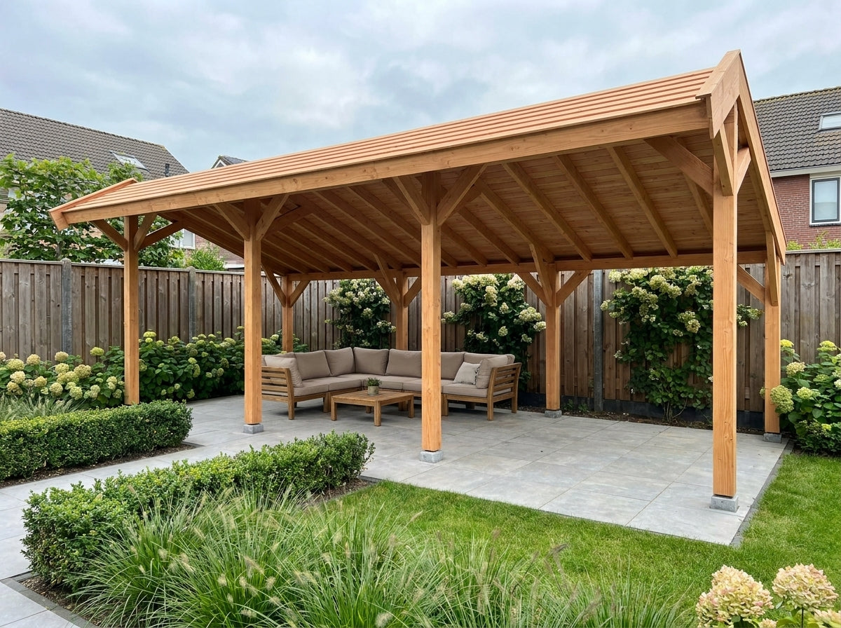 SUBLIME overkapping bouwpakket kapschuurdak 800x300 cm Douglas blank YARD Outdoor
