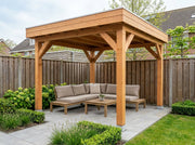 SUBLIME overkapping bouwpakket plat dak 300x300 cm Douglas blank YARD Outdoor