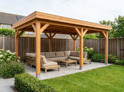 SUBLIME overkapping bouwpakket plat dak 600x350 cm Douglas blank YARD Outdoor