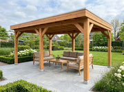 SUBLIME overkapping bouwpakket plat dak 600x400 cm Douglas blank YARD Outdoor