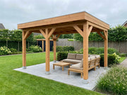SUBLIME veranda bouwpakket plat dak 400x300 cm Douglas blank YARD Outdoor