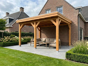 SUBLIME veranda bouwpakket plat dak 400x350 cm Douglas blank YARD Outdoor