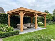 SUBLIME veranda bouwpakket plat dak 500x350 cm Douglas blank YARD Outdoor