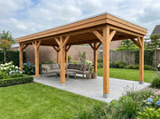 SUBLIME veranda bouwpakket plat dak 800x350 cm Douglas blank YARD Outdoor