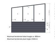 Zelfbouw Aluminium Zijwand | YARD Outdoor | Met Staande Polycarbonaat - Chique Buiten Leven - YARD Outdoor - Losse Onderdelen